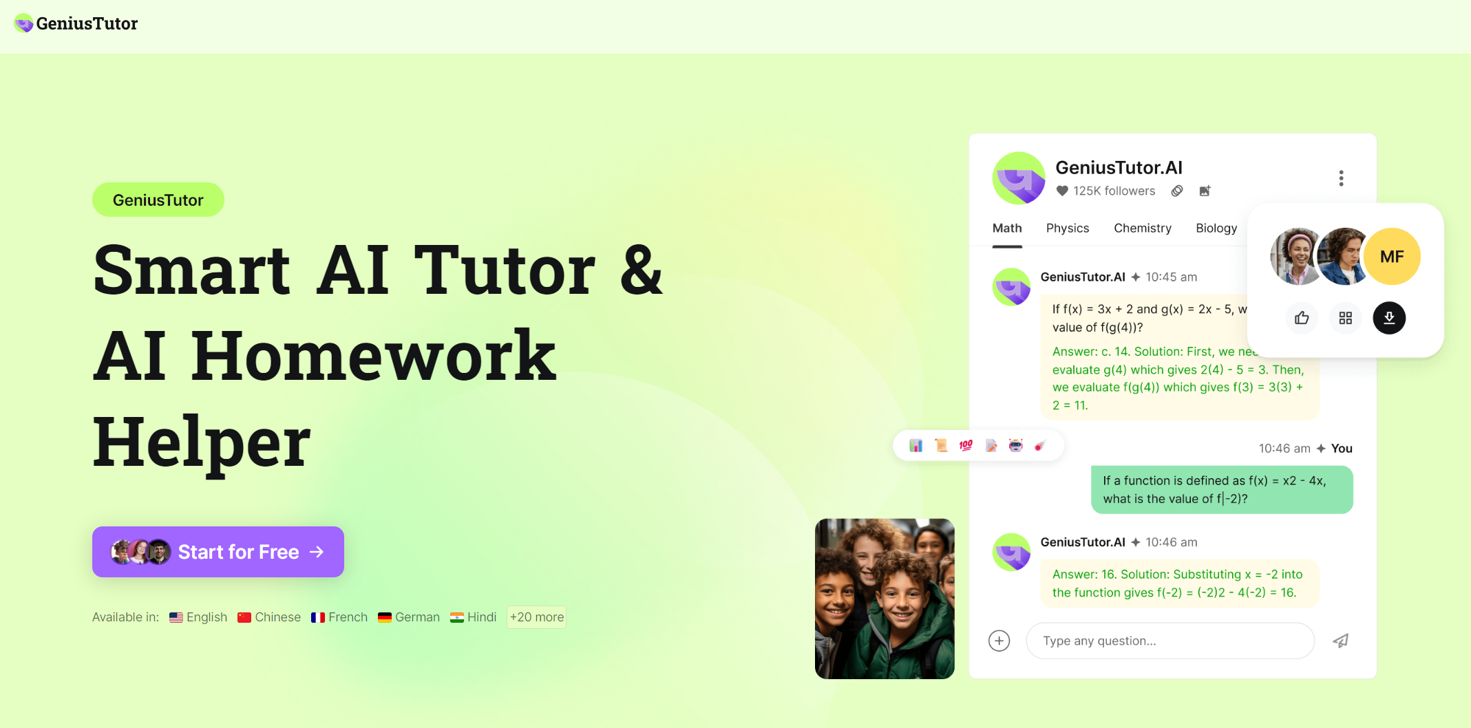GeniusTutor Review: The Best Free AI Homework Solver for Everyone - Spyier